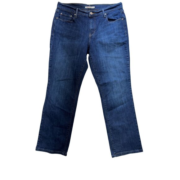 Levis 505 Straight Jeans Womens  Size 12 Blue Denim Medium Wash Classic Fit Y2K - Picture 1 of 13